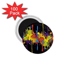 Crazy Multicolored Double Running Splashes Horizon 1 75  Magnets (100 Pack)  by EDDArt