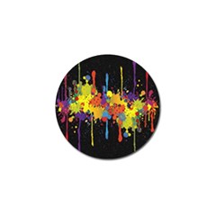 Crazy Multicolored Double Running Splashes Horizon Golf Ball Marker (10 Pack) by EDDArt