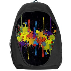 Crazy Multicolored Double Running Splashes Horizon Backpack Bag by EDDArt