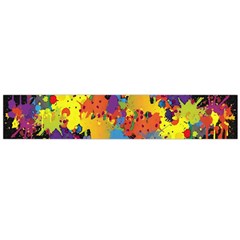 Crazy Multicolored Double Running Splashes Horizon Flano Scarf (large) by EDDArt