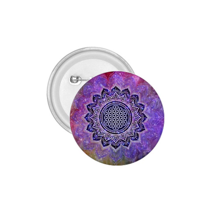 Flower Of Life Indian Ornaments Mandala Universe 1.75  Buttons