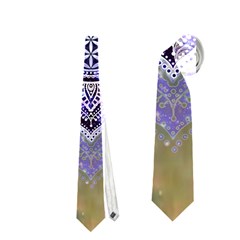 Flower Of Life Indian Ornaments Mandala Universe Neckties (two Side)  by EDDArt