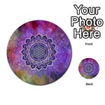 Flower Of Life Indian Ornaments Mandala Universe Multi-purpose Cards (Round)  Front 7