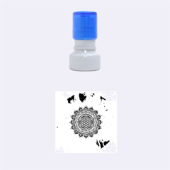 Flower Of Life Indian Ornaments Mandala Universe Rubber Round Stamps (small) by EDDArt