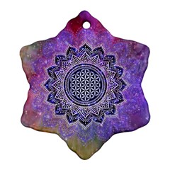 Flower Of Life Indian Ornaments Mandala Universe Ornament (snowflake) 