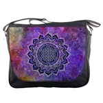 Flower Of Life Indian Ornaments Mandala Universe Messenger Bags Front