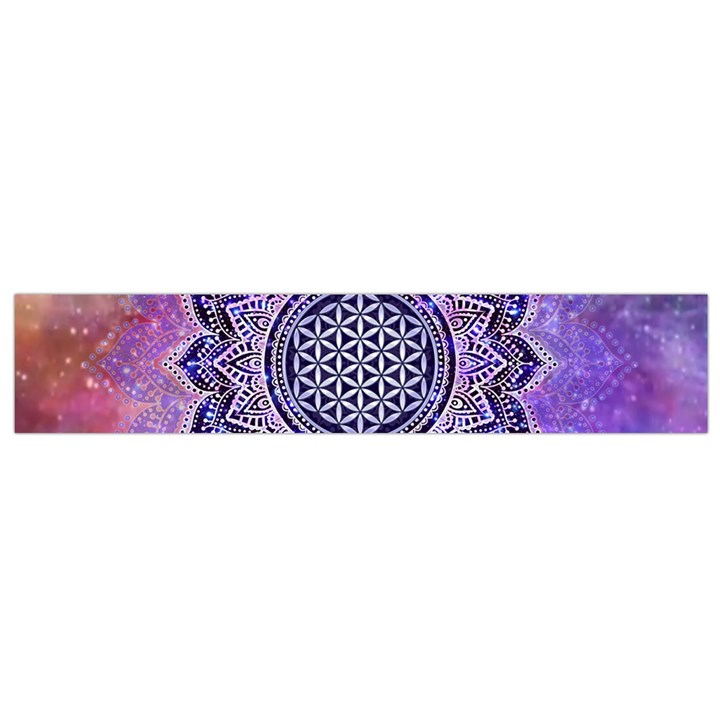 Flower Of Life Indian Ornaments Mandala Universe Flano Scarf (Small)