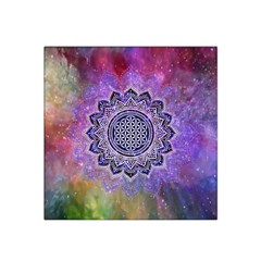 Flower Of Life Indian Ornaments Mandala Universe Satin Bandana Scarf by EDDArt