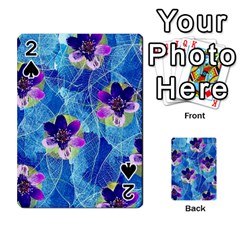 Purple Flowers Playing Cards 54 Designs  by DanaeStudio