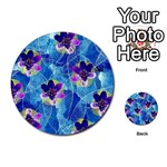 Purple Flowers Multi-purpose Cards (Round)  Back 12