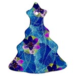 Purple Flowers Christmas Tree Ornament (2 Sides) Back