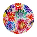 Colorful Succulents Round Ornament (Two Sides)  Front