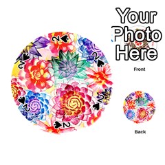 Colorful Succulents Playing Cards 54 (round) 
