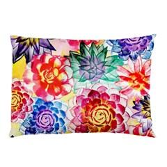 Colorful Succulents Pillow Case by DanaeStudio