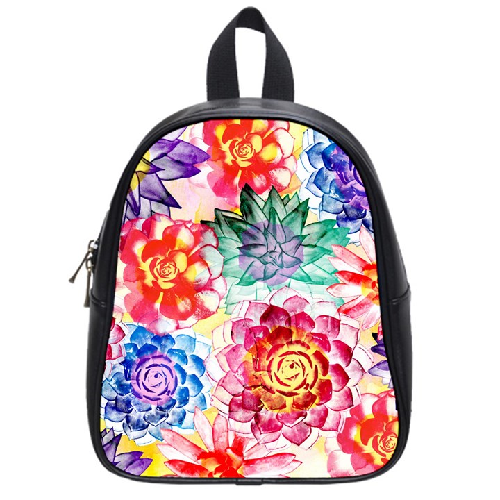 Colorful Succulents School Bags (Small) 