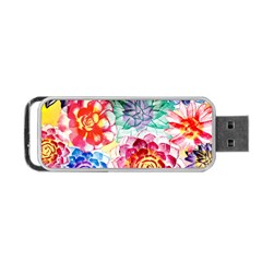 Colorful Succulents Portable Usb Flash (one Side)