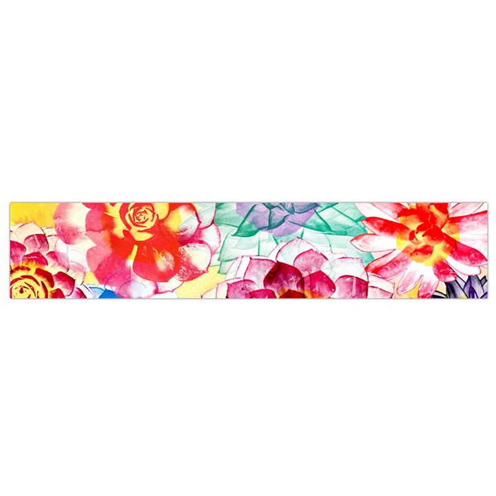 Colorful Succulents Flano Scarf (Small) 