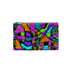 Abstract Sketch Art Squiggly Loops Multicolored Cosmetic Bag (small) 