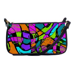 Abstract Sketch Art Squiggly Loops Multicolored Shoulder Clutch Bags