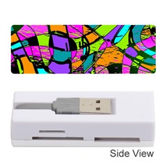 Abstract Sketch Art Squiggly Loops Multicolored Memory Card Reader (stick)  by EDDArt