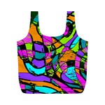 Abstract Sketch Art Squiggly Loops Multicolored Full Print Recycle Bags (M)  Front