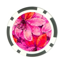 Geometric Magenta Garden Poker Chip Card Guards by DanaeStudio