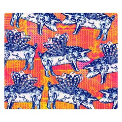 Little Flying Pigs Double Sided Flano Blanket (small)  by DanaeStudio