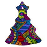 Pop Art Paisley Flowers Ornaments Multicolored Ornament (Christmas Tree) Front