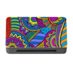 Pop Art Paisley Flowers Ornaments Multicolored Memory Card Reader with CF Front