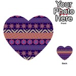 Colorful Winter Pattern Multi-purpose Cards (Heart)  Front 10