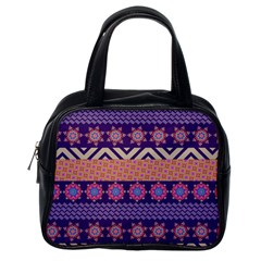 Colorful Winter Pattern Classic Handbags (one Side) by DanaeStudio