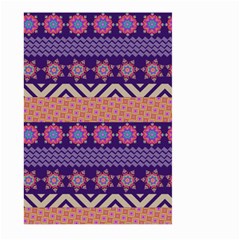 Colorful Winter Pattern Large Garden Flag (two Sides) by DanaeStudio