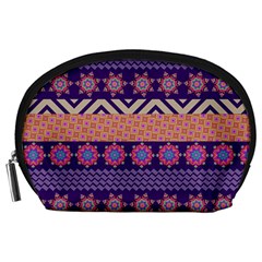 Colorful Winter Pattern Accessory Pouches (large)  by DanaeStudio