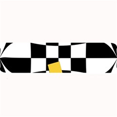 Dropout Yellow Black And White Distorted Check Large Bar Mats by designworld65