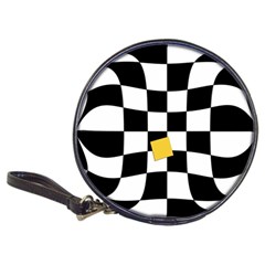Dropout Yellow Black And White Distorted Check Classic 20-cd Wallets by designworld65