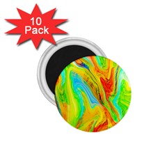 Happy Multicolor Painting 1 75  Magnets (10 Pack)  by designworld65