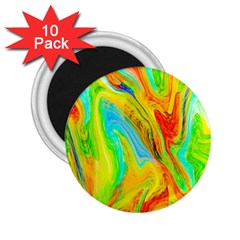 Happy Multicolor Painting 2 25  Magnets (10 Pack)  by designworld65
