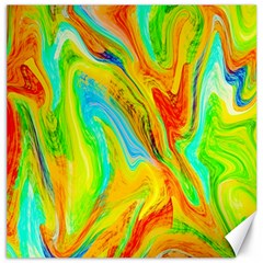 Happy Multicolor Painting Canvas 16  X 16   by designworld65