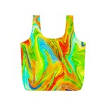 Happy Multicolor Painting Full Print Recycle Bags (S)  Back