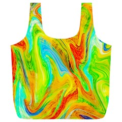 Happy Multicolor Painting Full Print Recycle Bags (l)  by designworld65