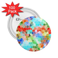 Colorful Mosaic  2 25  Buttons (100 Pack)  by designworld65