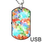 Colorful Mosaic  Dog Tag USB Flash (Two Sides) 