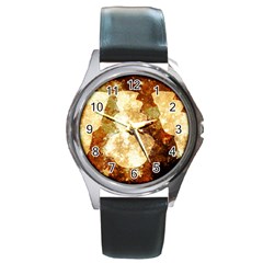 Sparkling Lights Round Metal Watch