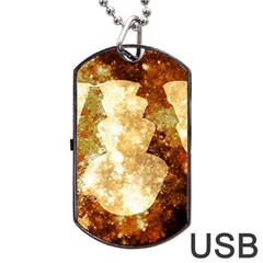 Sparkling Lights Dog Tag USB Flash (Two Sides) 