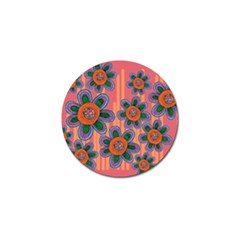 Colorful Floral Dream Golf Ball Marker (4 Pack) by DanaeStudio