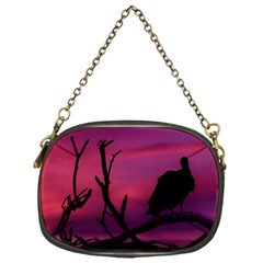 Vultures At Top Of Tree Silhouette Illustration Chain Purses (one Side)  by dflcprints