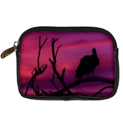 Vultures At Top Of Tree Silhouette Illustration Digital Camera Cases by dflcprints