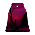 Vultures At Top Of Tree Silhouette Illustration Bell Ornament (2 Sides) Front