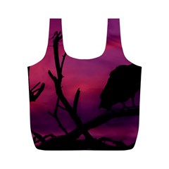 Vultures At Top Of Tree Silhouette Illustration Full Print Recycle Bags (m)  by dflcprints