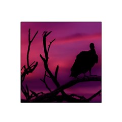 Vultures At Top Of Tree Silhouette Illustration Satin Bandana Scarf by dflcprints